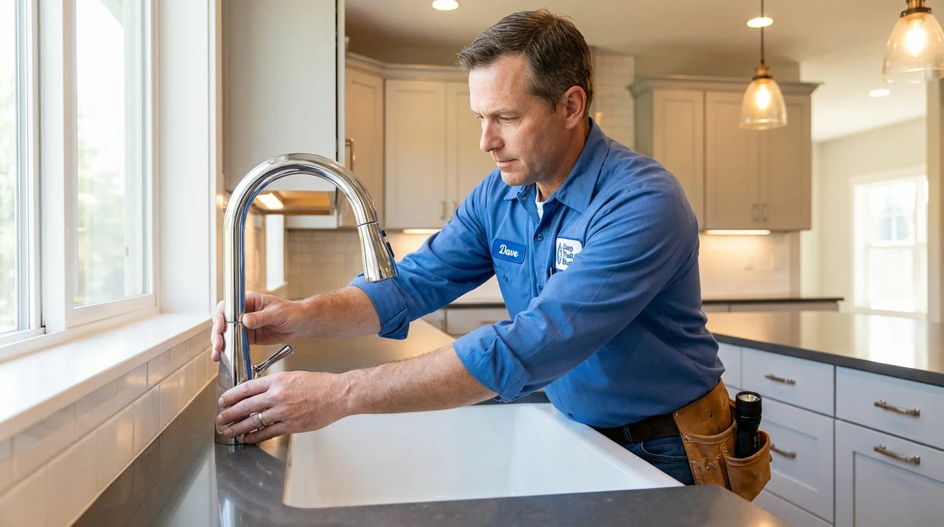 Kitchen faucet installation by Johns Plumbing LLC in Parkin